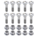 FRONT DISC NUT & BOLTS SET PACK OF 10 HONDA CR 125 250 500 1995 - 2007 M6 x 20mm 90105-MAC-680