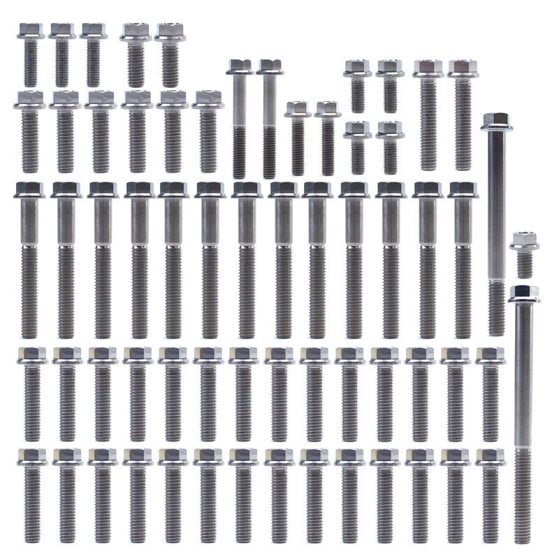 Kawasaki KX 250 1988 - 2007 Titanium Engine Bolt Kit - 65 Bolts