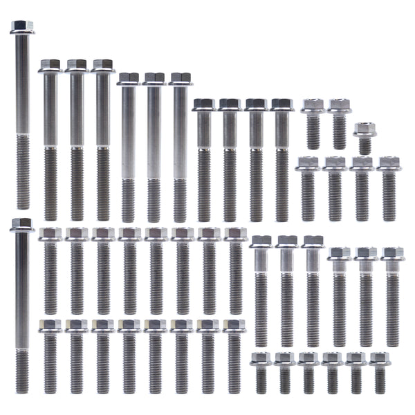 Yamaha YZ 125 1989 - 1993 Titanium Engine Bolt Kit - 47 Bolts